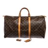 Image 1 : Louis Vuitton Monogram Canvas Leather Keepall 55 cm Duffle Bag Luggage
