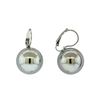 Image 2 : 18mm Glossy Bead Drop Earrings - Silver Plated