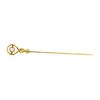 Image 2 : 0.25 ctw Amethyst and Seed Pearl Stick Pin - 10KT Yellow Gold