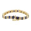 Image 3 : 7.00 ctw Sapphire And Diamond Bracelet - 14KT Yellow Gold