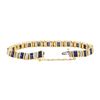 Image 4 : 7.00 ctw Sapphire And Diamond Bracelet - 14KT Yellow Gold