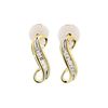 Image 1 : 0.10 ctw Diamond Earrings - 14KT Yellow Gold