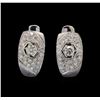 Image 1 : 14KT White Gold 0.93 ctw Diamond Earrings
