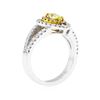 Image 4 : 1.31 ctw Yellow and White Diamond Ring - 14KT White And Yellow Gold