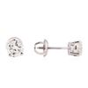 Image 2 : 1.00 ctw Diamond Stud Earrings - 14KT White Gold