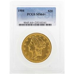 1904 $20 Liberty Head Double Eagle Gold Coin NGC MS64+