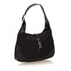 Image 2 : Gucci Black Canvas Fabric Leather Trim Jackie Bag