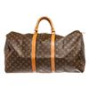 Image 1 : Louis Vuitton Monogram Canvas Leather Keepall 55 cm Duffle Bag Luggage