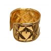 Image 6 : Chanel Metallic Gold Quilted Cuff Bracelet