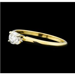 0.35 ctw Diamond Solitaire Ring - 14KT Yellow Gold