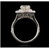 Image 3 : 14KT White Gold EGL Certified 2.45 ctw Round Brilliant Cut Diamond Ring