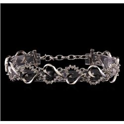 1.42 ctw Diamond Bracelet - 14KT White Gold