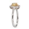 Image 2 : 0.73 ctw Yellow and White Diamond Ring - 14KT White and Yellow Ring