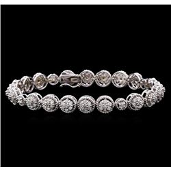 3.20 ctw Diamond Tennis Bracelet - 14KT White Gold