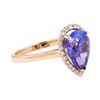 Image 2 : 2.97 ctw Tanzanite And Diamond Ring - 14KT Rose Gold
