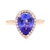 Image 3 : 2.97 ctw Tanzanite And Diamond Ring - 14KT Rose Gold