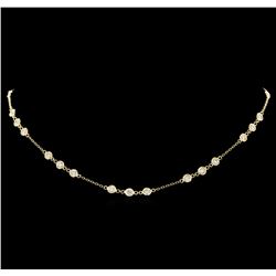 14KT Yellow Gold 2.96 ctw Diamond Necklace