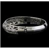 Image 2 : 18KT White Gold 1.68 ctw Diamond Bangle Bracelet