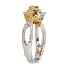 Image 2 : 0.74 ctw Yellow and White Diamond Ring - 18KT White and Yellow Ring