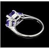 Image 3 : 3.75 ctw Tanzanite Ring - Platinum