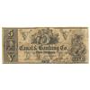 Image 1 : 1850's $5 Obsolete New Orleans Bank Note.  Punch Cancelled