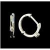 Image 2 : 0.04 ctw Diamond Earrings - 14KT White Gold