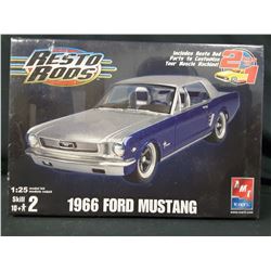 AMT ERTL 1:25 Resto Rods 1966 Ford Mustang Plastic Model Kit (UNBUILT IN BOX)