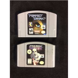 LOT OF 2 N64 GAMES PERFECT DARK ,SHADOWS OF THE EMPIRE