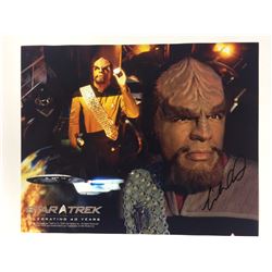 MICHAEL DORN SIGNED 8 X 10 STAR TREK PHOTO