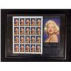 Image 1 : MARILYN MUNROE FRAMED COLLECTIBLE STAMPS AND CARD