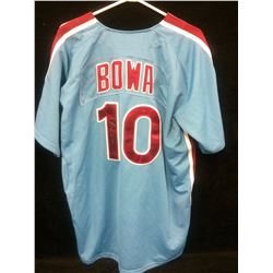 Mitchell and Ness Authentic Roy Bowa signed baseball  jersey (Cooperstown coa)