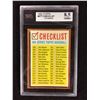 Image 1 : 1962 TOPPS #277 CHECKLIST 4TH SERIES (8.5 NMM+) KSA