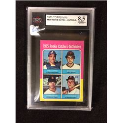 1975 TOPPS MINI #620 ROOKIE CATCHERS- OUTFIELDERS (8.5 NMM+) KSA