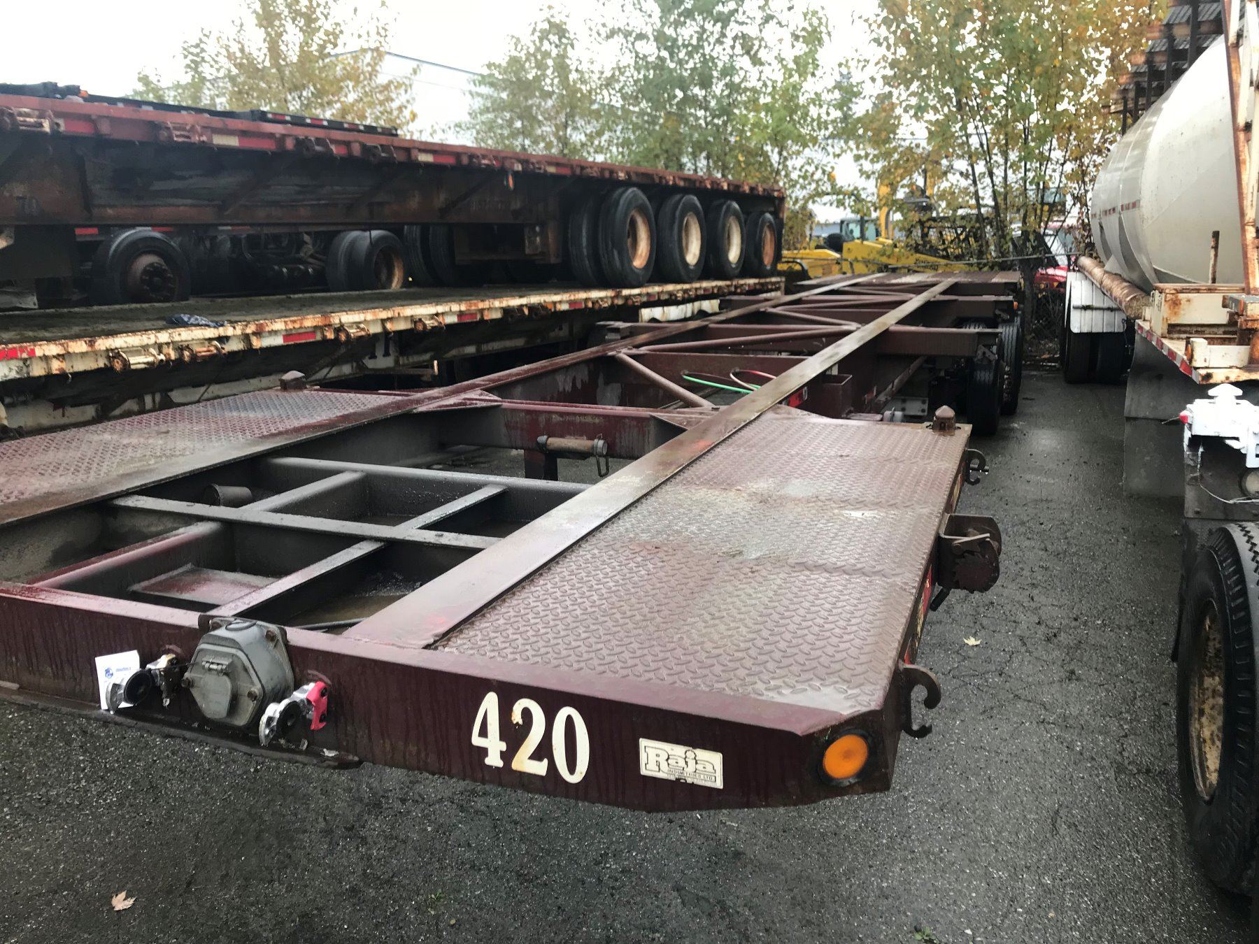 2002 RAJA 40' SUPER CHASSIS CONTAINER TRAILER TRIDEM AXLE W/LIFT AXLE ...