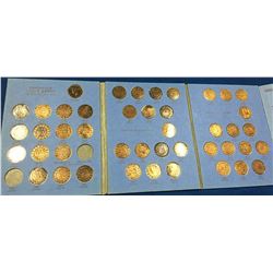 Canada Large Cent Collection 1858 to 1920 in Blue Folder.
