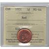 Image 1 : Canada 1951 Cent ICCS MS64 Red