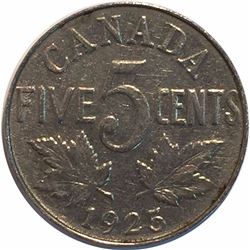 Canada 1925 Nickel 5 Cent