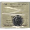 Image 1 : Canada 1975 Nickel 5 Cent ICCS MS65