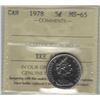 Image 1 : Canada 1978 Nickel 5 Cent ICCS MS65