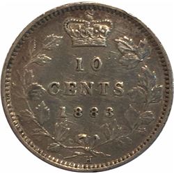 Canada 1883H Silver 10 Cents