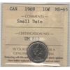 Image 1 : Canada 1969 10 Cents ICCS MS65