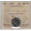 Image 1 : Canada 1970 10 Cents ICCS MS65