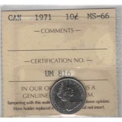 Canada 1971 10 Cents ICCS MS66