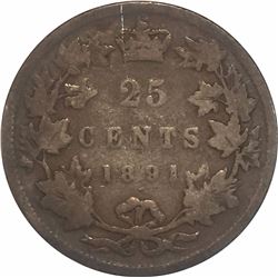 Canada 1891 25 Cent Better Date