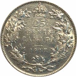 Canada 1917 25 Cents EF