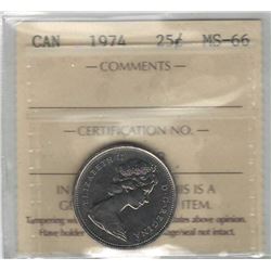 Canada 1974 25 Cents ICCS MS66