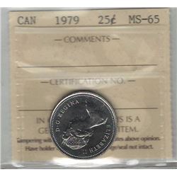 Canada 1979 25 Cents ICCS MS65