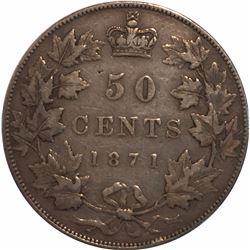 Canada 1871 Silver 50 Cents