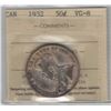 Image 1 : Canada 1932 Silver 50 Cents ICCS VG8 Key Date