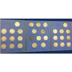 Canada 1937 to 1960 Silver 50 Cent Collection in Blue Folder